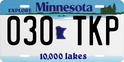 MN license plate 030TKP