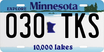MN license plate 030TKS