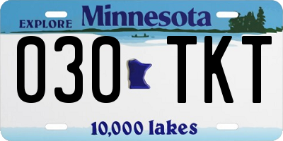 MN license plate 030TKT