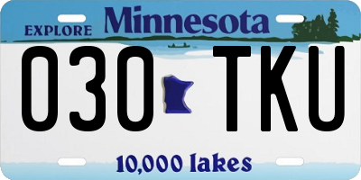MN license plate 030TKU