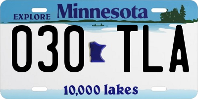 MN license plate 030TLA