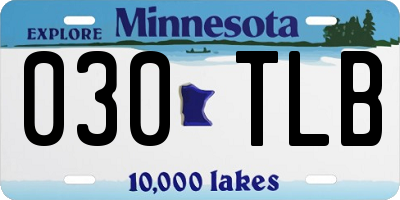 MN license plate 030TLB
