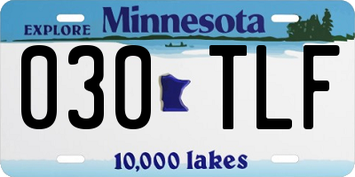 MN license plate 030TLF