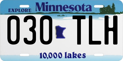 MN license plate 030TLH