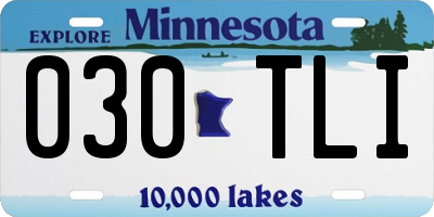MN license plate 030TLI