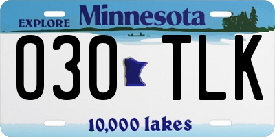 MN license plate 030TLK