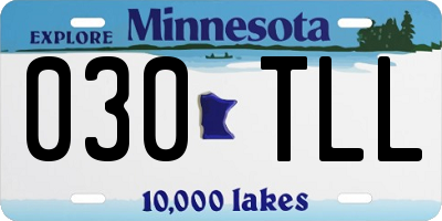 MN license plate 030TLL