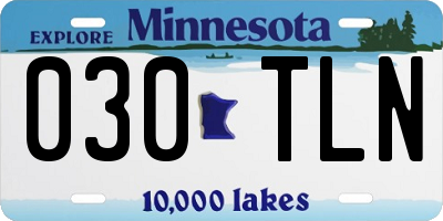 MN license plate 030TLN