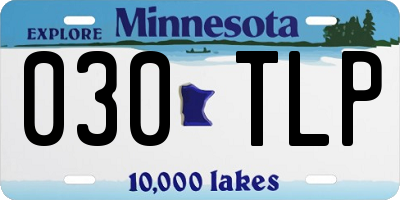 MN license plate 030TLP