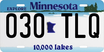 MN license plate 030TLQ