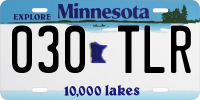 MN license plate 030TLR