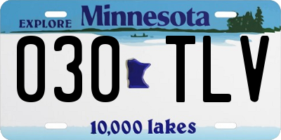 MN license plate 030TLV