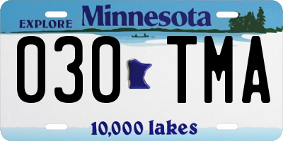 MN license plate 030TMA