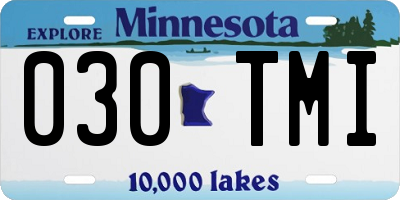 MN license plate 030TMI