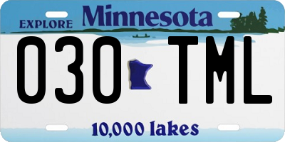 MN license plate 030TML