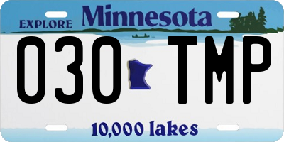 MN license plate 030TMP