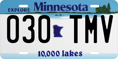 MN license plate 030TMV