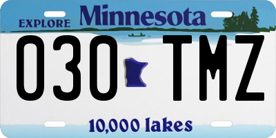 MN license plate 030TMZ
