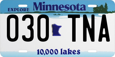MN license plate 030TNA