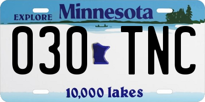 MN license plate 030TNC