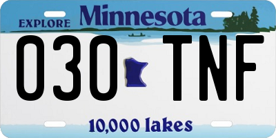 MN license plate 030TNF