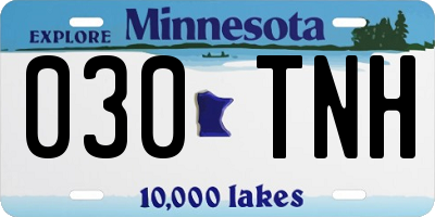 MN license plate 030TNH