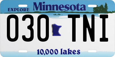 MN license plate 030TNI