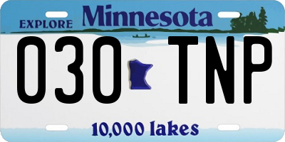 MN license plate 030TNP