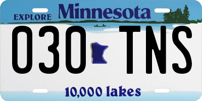 MN license plate 030TNS
