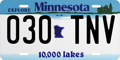 MN license plate 030TNV