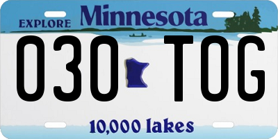 MN license plate 030TOG