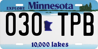 MN license plate 030TPB