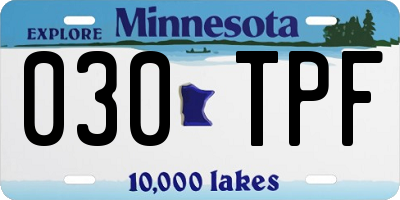 MN license plate 030TPF