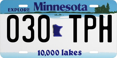 MN license plate 030TPH