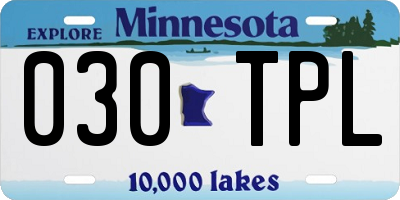 MN license plate 030TPL
