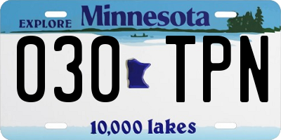MN license plate 030TPN
