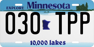 MN license plate 030TPP