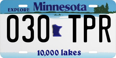 MN license plate 030TPR