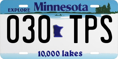 MN license plate 030TPS