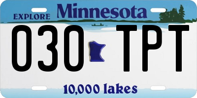 MN license plate 030TPT