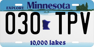MN license plate 030TPV