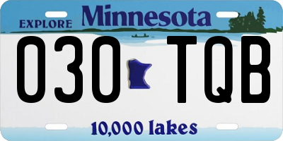 MN license plate 030TQB
