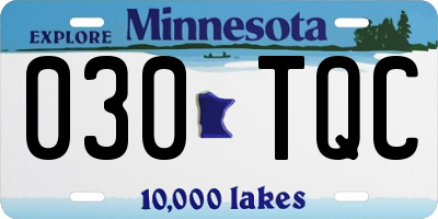 MN license plate 030TQC