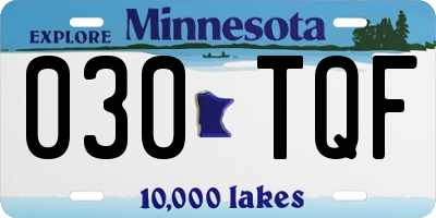 MN license plate 030TQF
