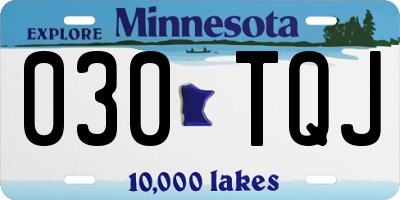 MN license plate 030TQJ