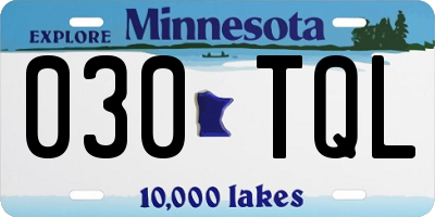 MN license plate 030TQL