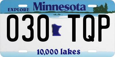 MN license plate 030TQP