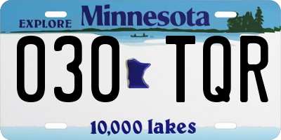 MN license plate 030TQR