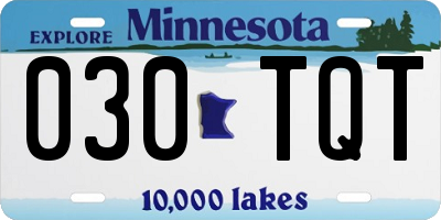 MN license plate 030TQT
