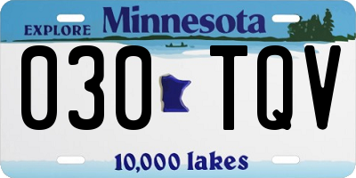 MN license plate 030TQV